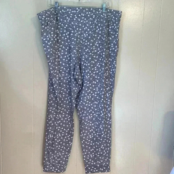 Jane and Bleecker XXL Woman’s Gray with White Polka Dots Pajama Sleep Pants. - Picture 3 of 11